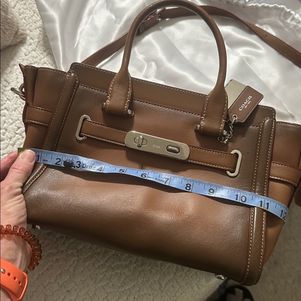 Coach Tan and Brown Leather Satchel - Picture 9 of 9